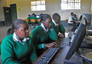 Computer Class on the new Dell Computers at Mahiga