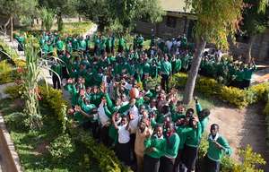 Mahiga Hope High Courtyard and students