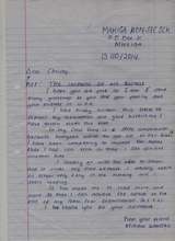 Letter from top-scoring recipient of a bicycle!