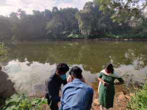 A bathing ghat