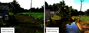 Kanjikuzhy Canal - before and after intervention