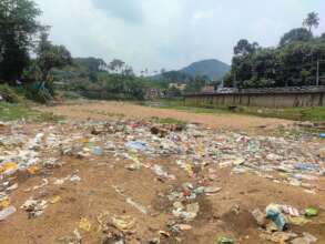 Municipal Waste at Mundakayam; dried river