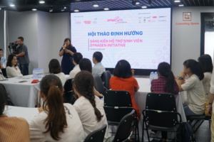Mrs. Hang from Bac A Bank shared at the workshop