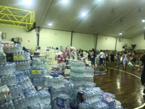 survival goods distributed in Mati, Athens