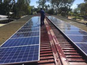 Solar panels installed on main hospital roof