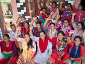 Sita, centre, with women's collective