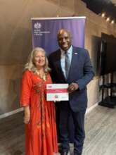 Meeting David Lammy at the signing of intent