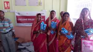 Women collecting Sanitary Napkins