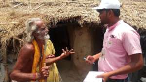 Survey team with affected communities