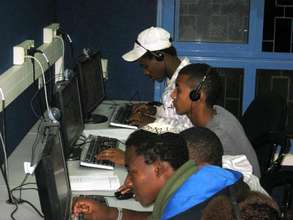 Students learn to make Power Point presentations