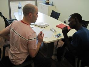 Tazazo, a Star Program participant, studies math