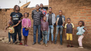 Jacques' Family outside their home