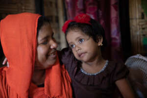Khaleda shares a tender moment with her daughter