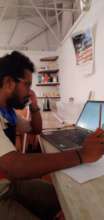 Youth facilitators on calls with children