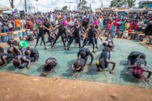 Kibera ballet dancers during the annual show