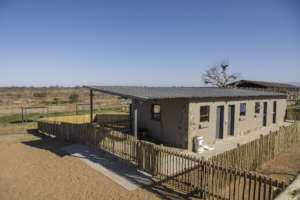 Orphanage building, Jabulani stables in distance