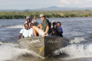 Beyond Borders children on their Zambezi excursion