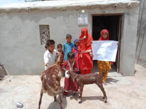 Family is happy with Goats