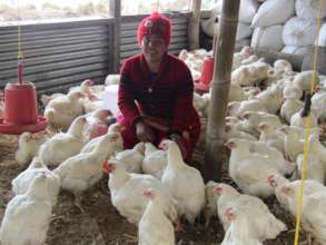 Manita at her thriving poultry farm