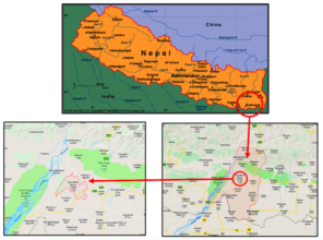 Ramdhuni Municipality location within Nepal