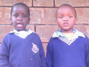 John and Lewis in School Uniform