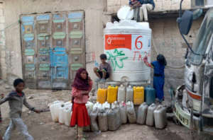 Critical water tanks refilled in northern Yemen.