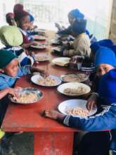 Enjoying a meal with friends