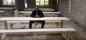 Gasper in our partially constructed dining area