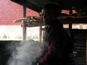 Our food is cooked over open fire . . .