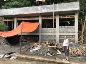 Founder of Mercy In Action at construction site