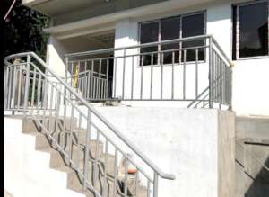 Stairs leading to the new clinic from our street