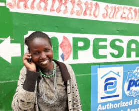 Josephine calls up her Pokot customers by phone