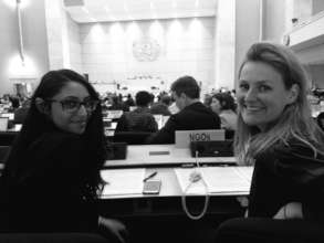 Myrna & Fika about to give the Youth Appeal at UN