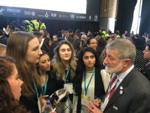 Dr Ira Helfand with Students at Nobel Youth Summit