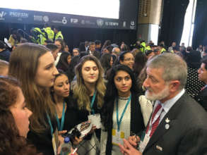 Dr Ira Helfand with Students at Nobel Youth Summit