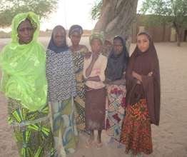 Assalama with her mentored girls.