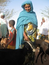 Mentor with her goat.