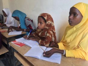 Rakia and Fatima studying