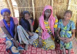 Tanalher with her daughters. Fatima  is 2nd from L