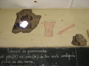 Walls of a school in Tadek