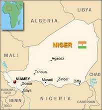 Map of Niger, West Africa