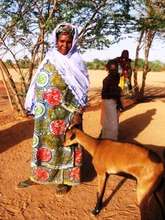 Akokan Mentor President Marie Jasmine with Goat