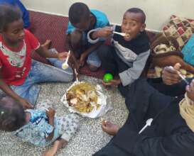 Nutritious meals for displaced families