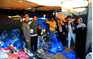 Beesan, our CBO partner, getting parcels ready