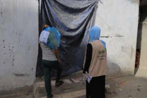 Our partner NGOs delivering during the bombing