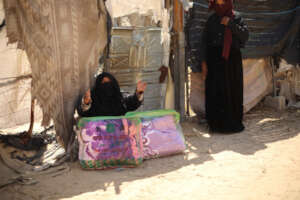 Each family received 3 blankets by WPC