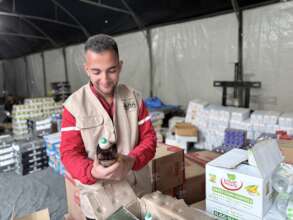 Getting food parcels ready