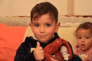 Zain, 3 and his sister Mira 1 lost their father