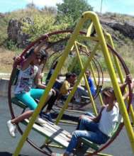 Playing at the park