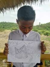 One of the entrants into the drawing contest.
